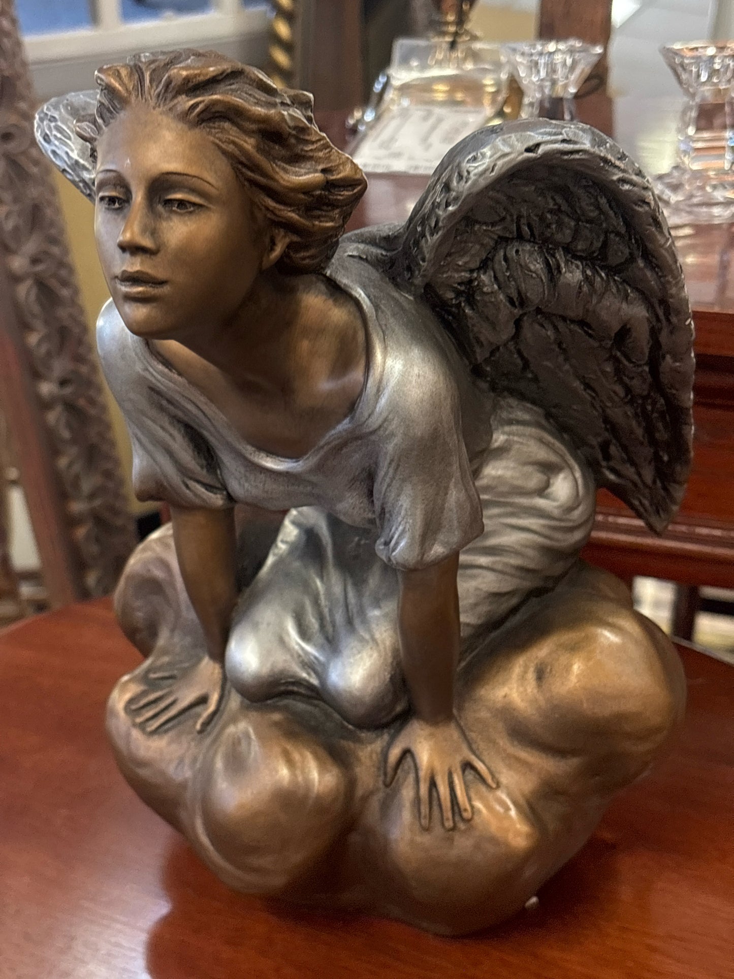 Austin Guardian Bronze/Silver Angel Sculpture (Retired)