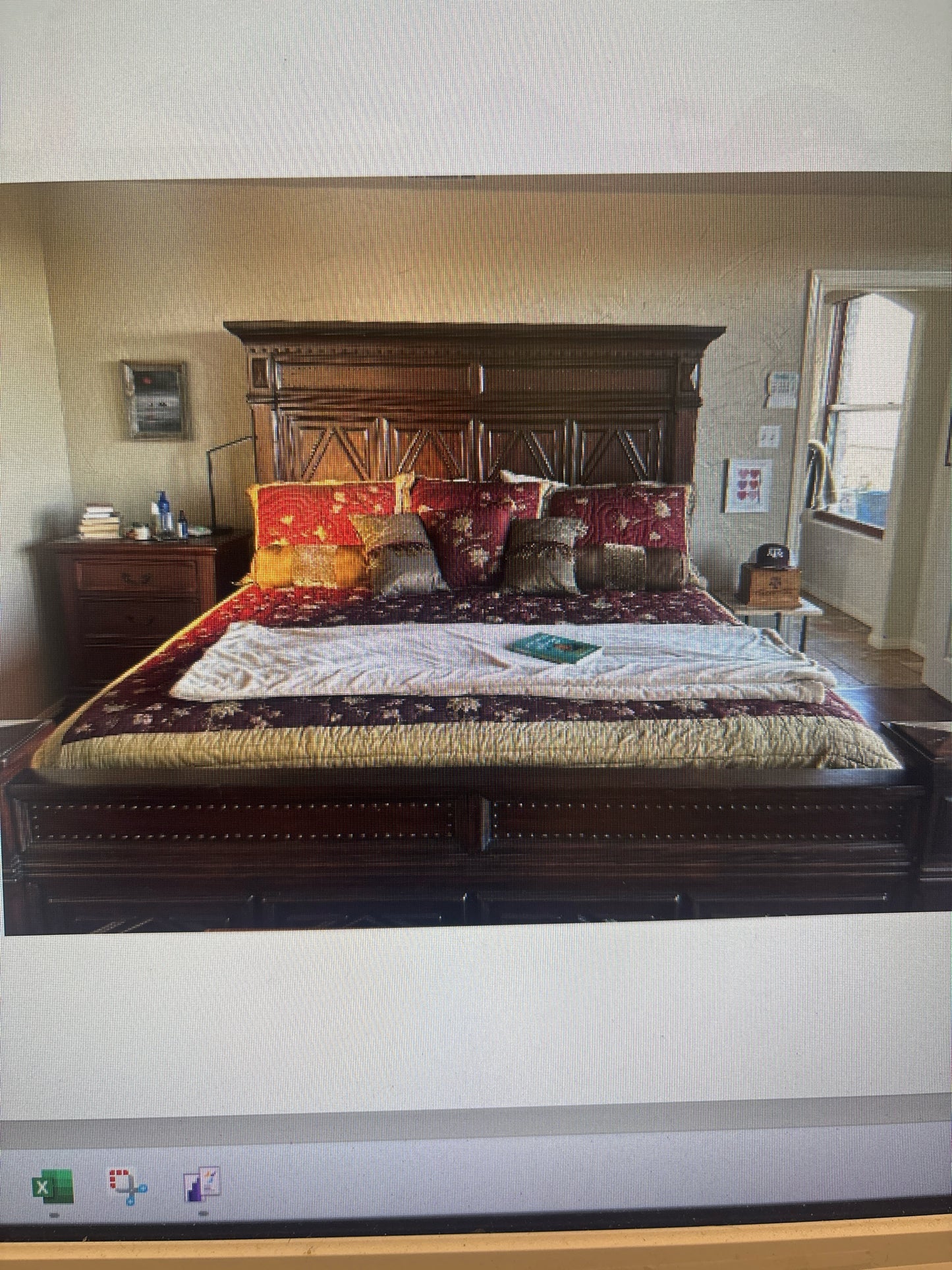 KING Wooden Bed (HB/FB/SR/Slats)