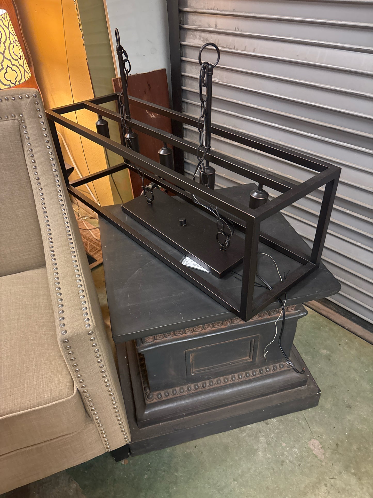 Rectangle Black FarmHouse 5 Light Chandelier