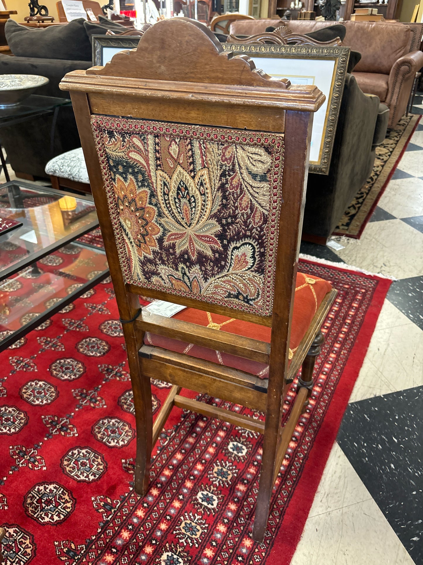 Antique Chair w/ Custom Needlepoint Upholstery