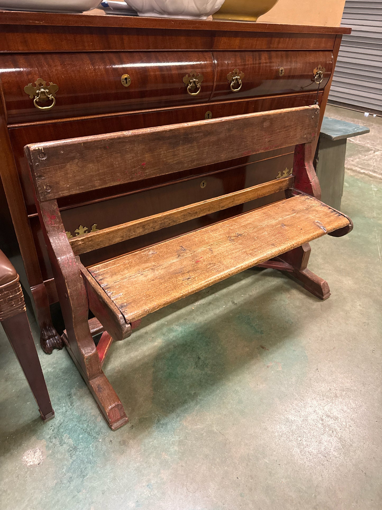 Antique Childs Wood Bench