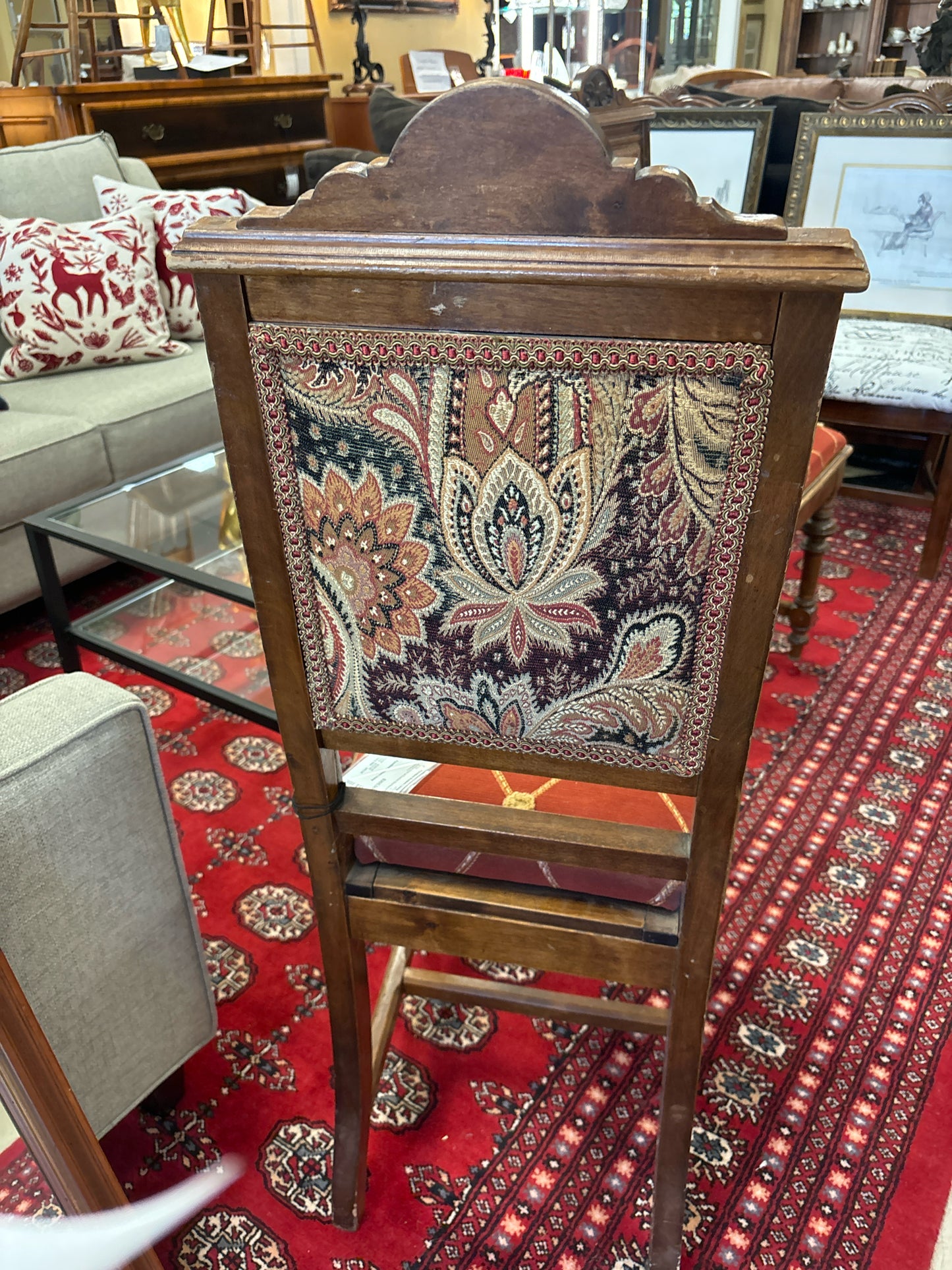 Antique Chair w/ Custom Needlepoint Upholstery