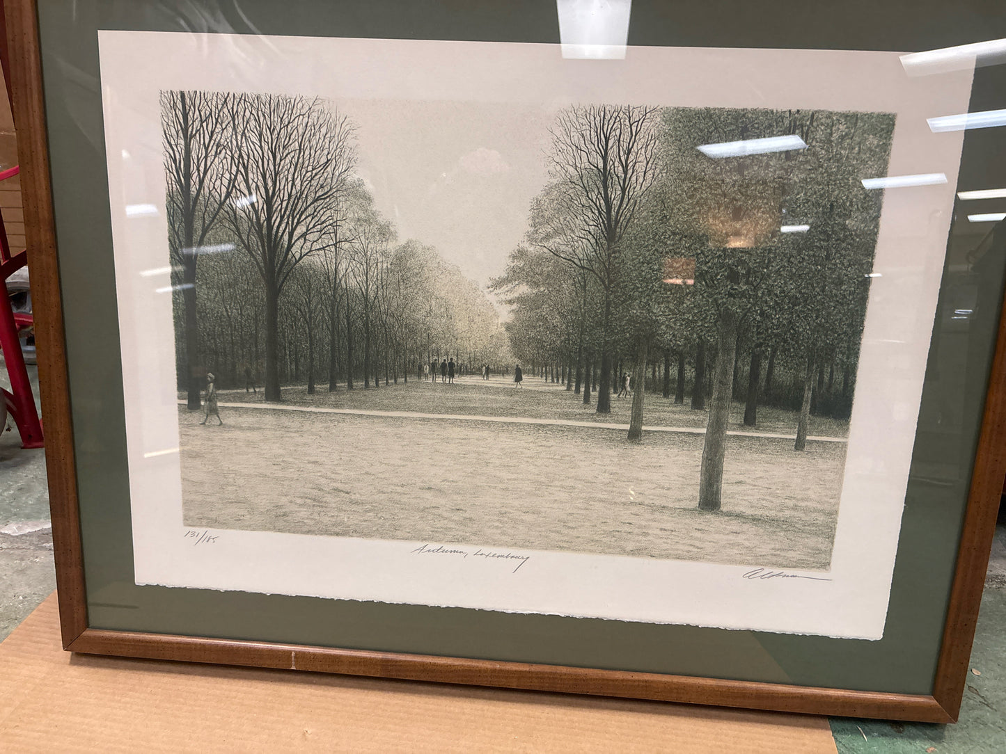 Signed & Numbered "Autumn Luxembourg" Lithograph by Harold Altman (28x36)