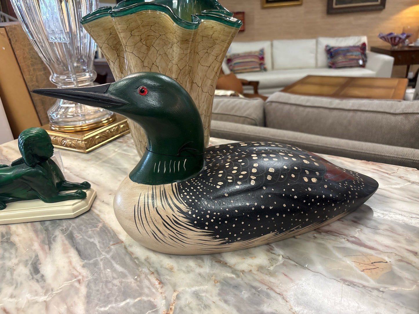Handcarved Common Loon By jay Tonelli of Canada ( Signed)