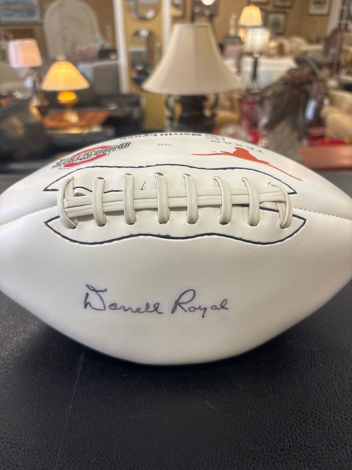 Commemorative Football Signed by Darrell Royal -UT vs Ohio St 2006