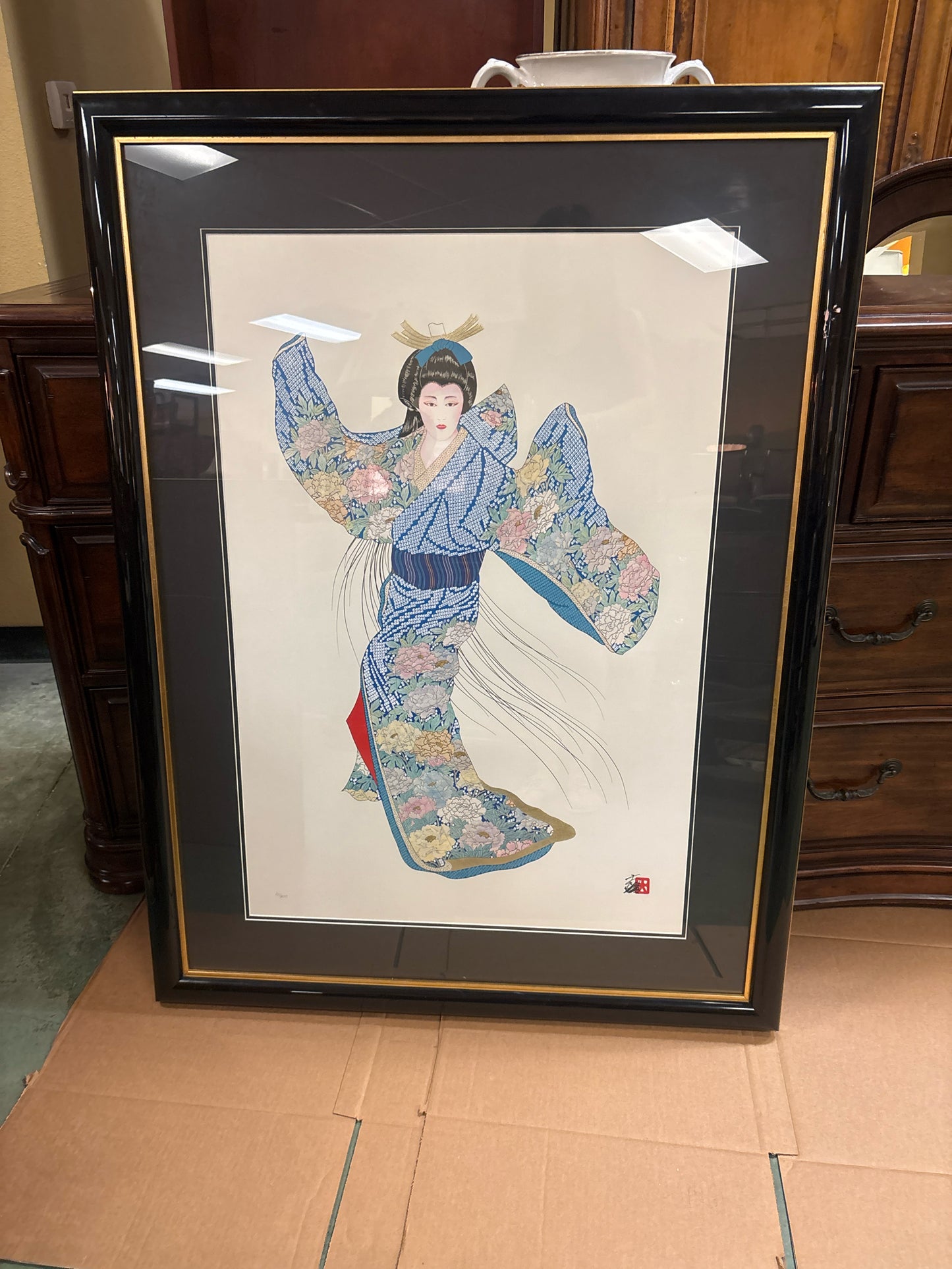 Signed & Numbered Blue Kimono Lady (36x50)