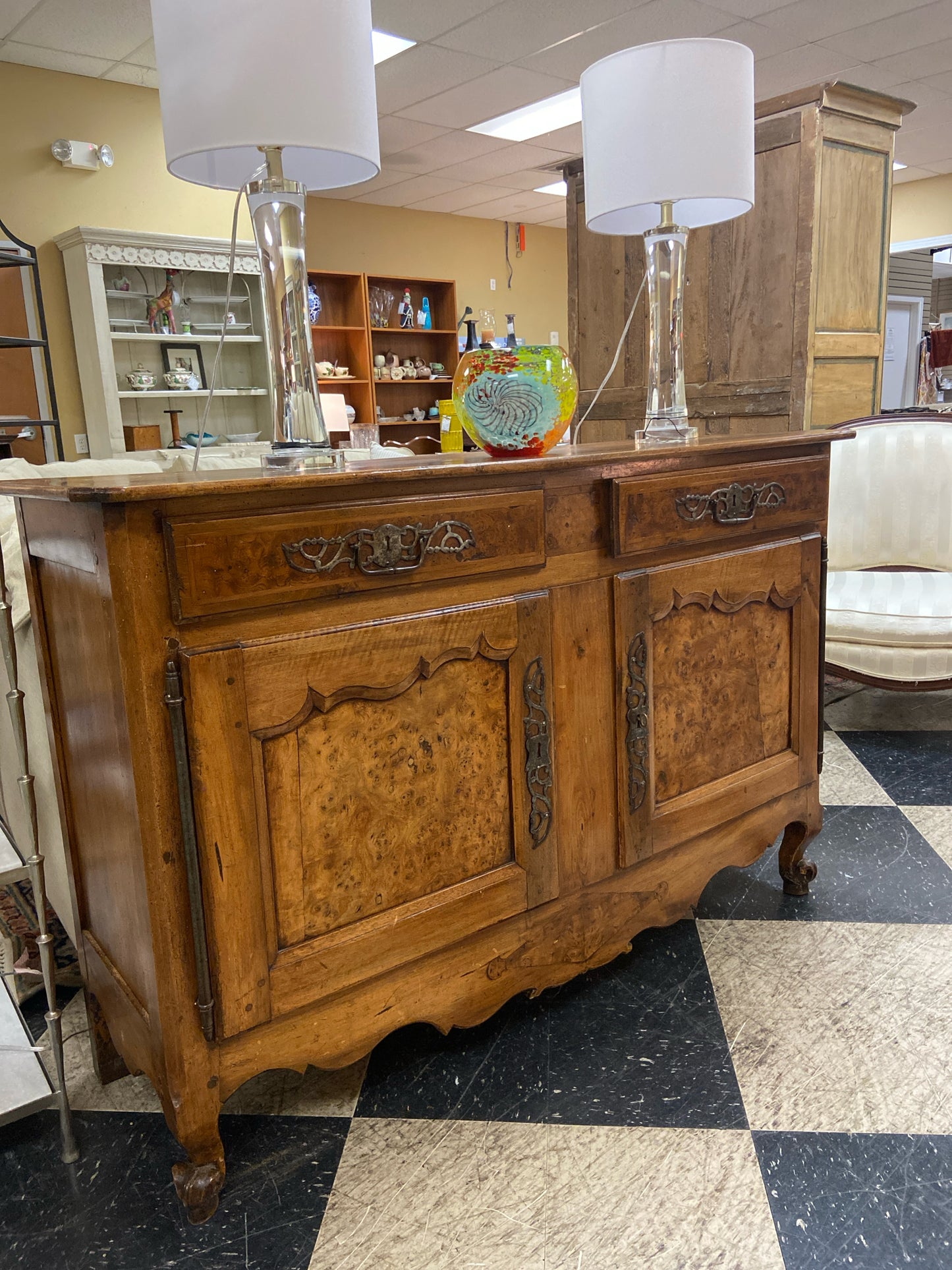 French Buffet cir. 1780-1820 (60"W x 19.375"D x 39.75"H)