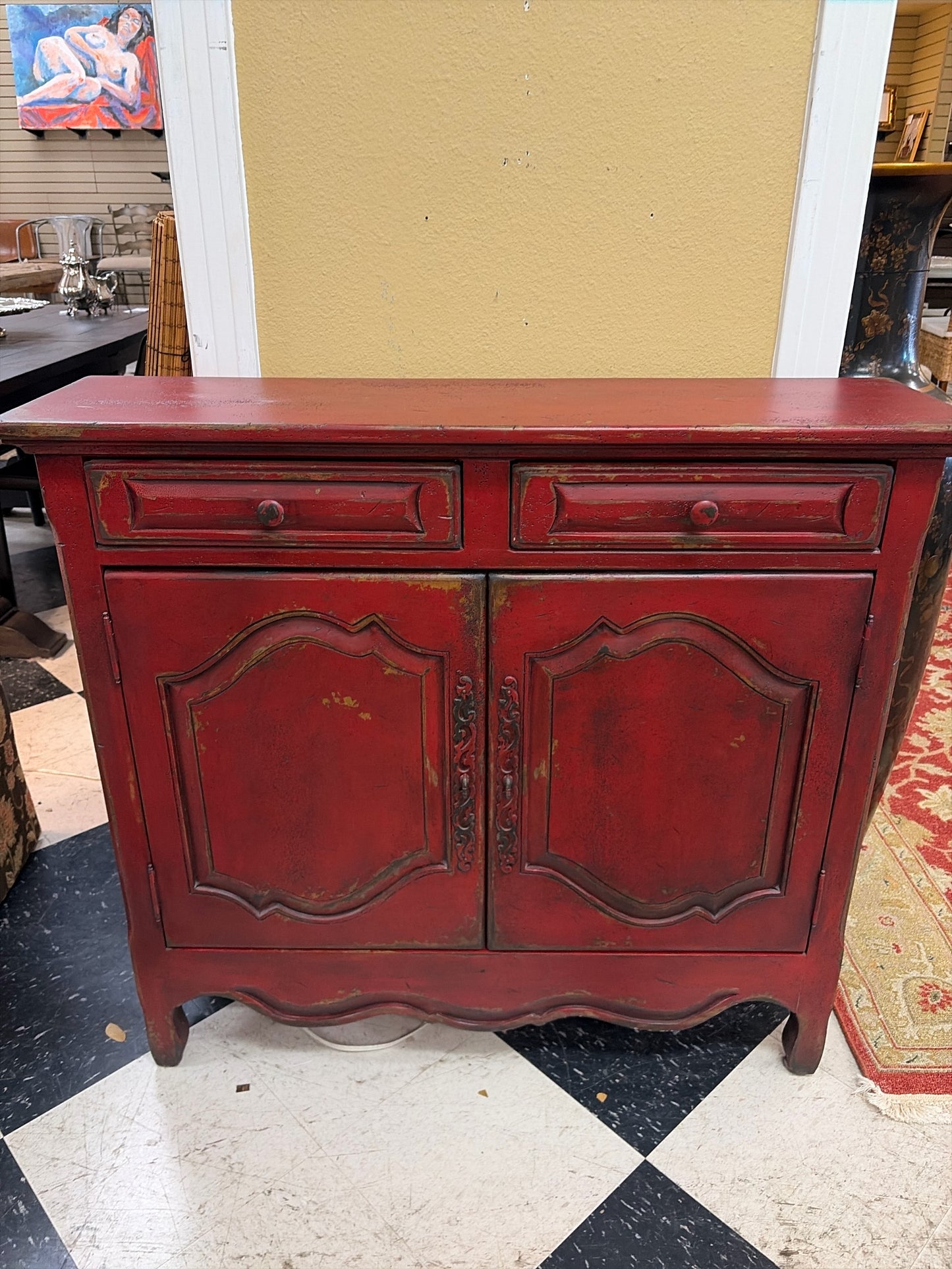 Habersham Red Country Sideboard w/2 Drawers/2 Doors w/Shelf