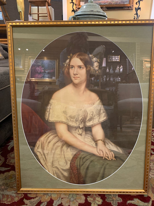 Portrait Jenny Lind/ Opera Singer 1800's in Gold Frame 25x31