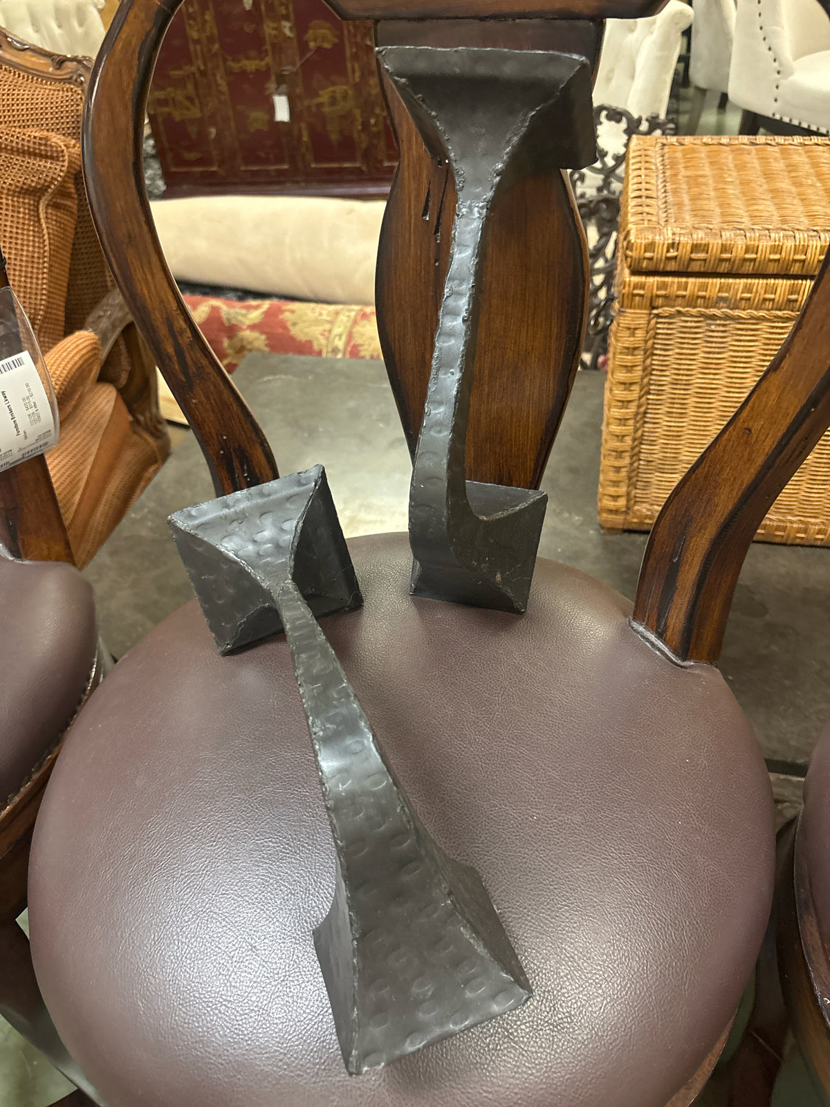 PAIR of MCM Brutalist Hand Forged Metal Wall Sconces