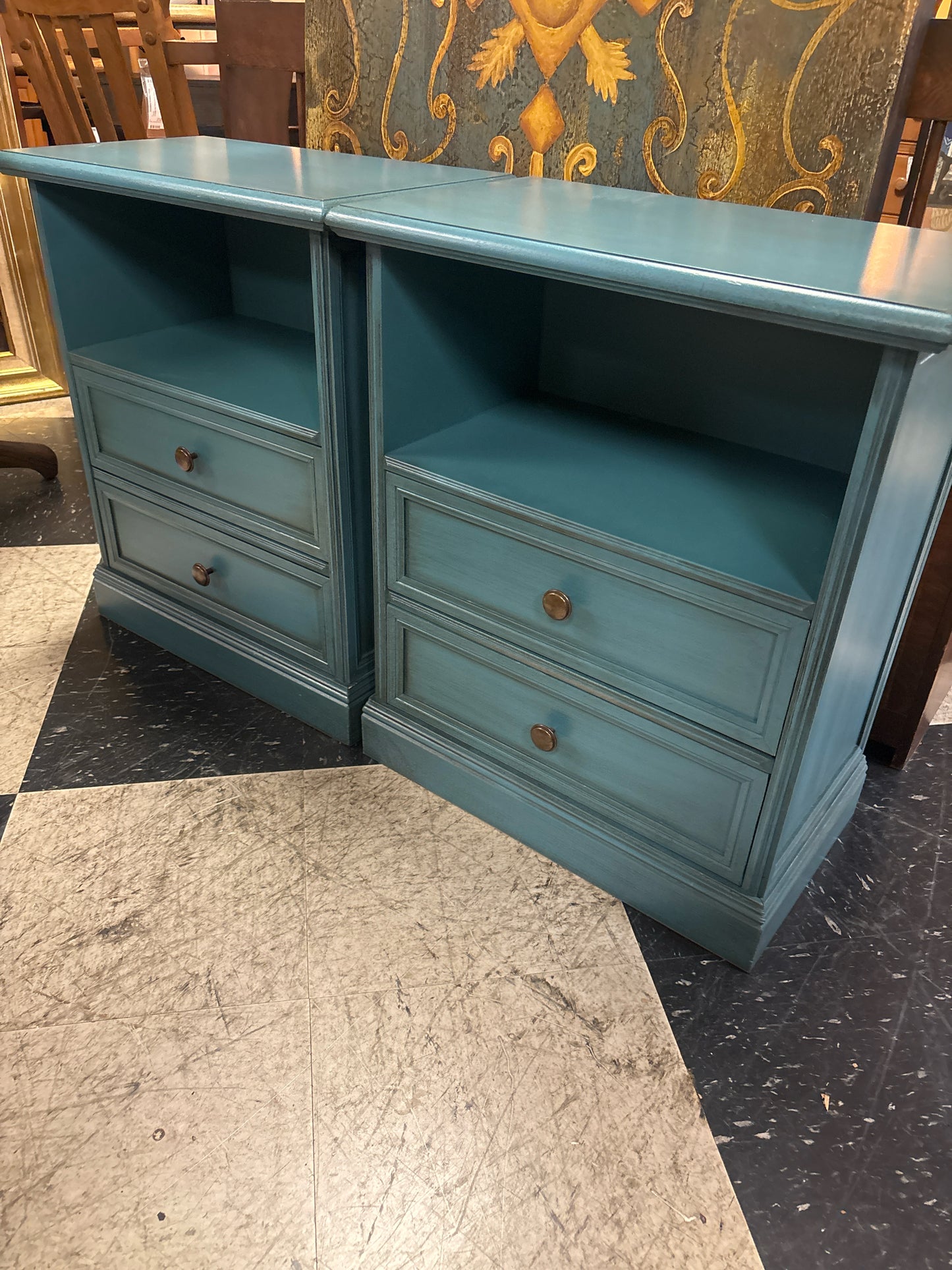 PAIR of Ballard Design Casa Florentina Nightstands