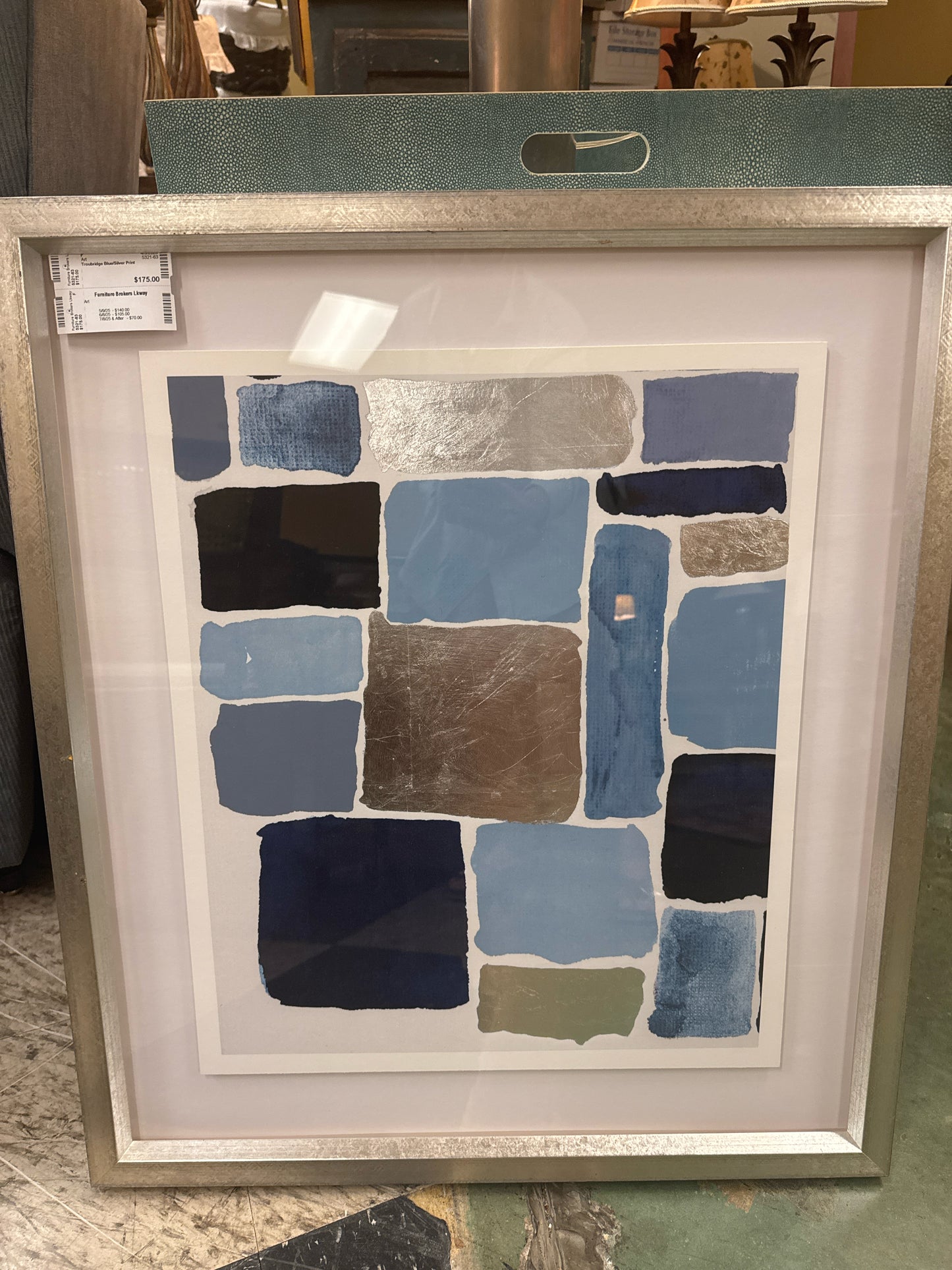 Troubridge Blue/Silver Print