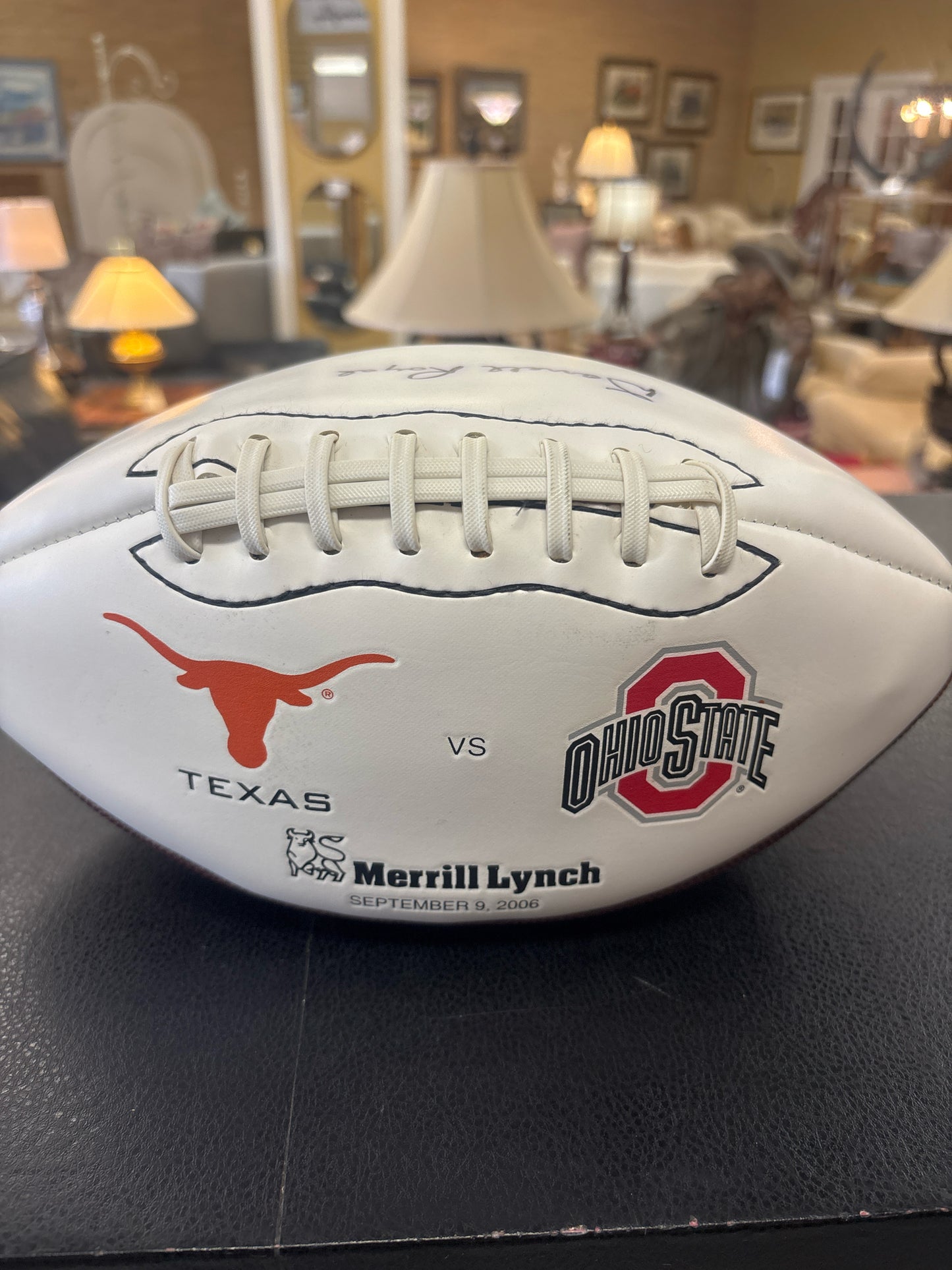 Commemorative Football Signed by Darrell Royal -UT vs Ohio St 2006
