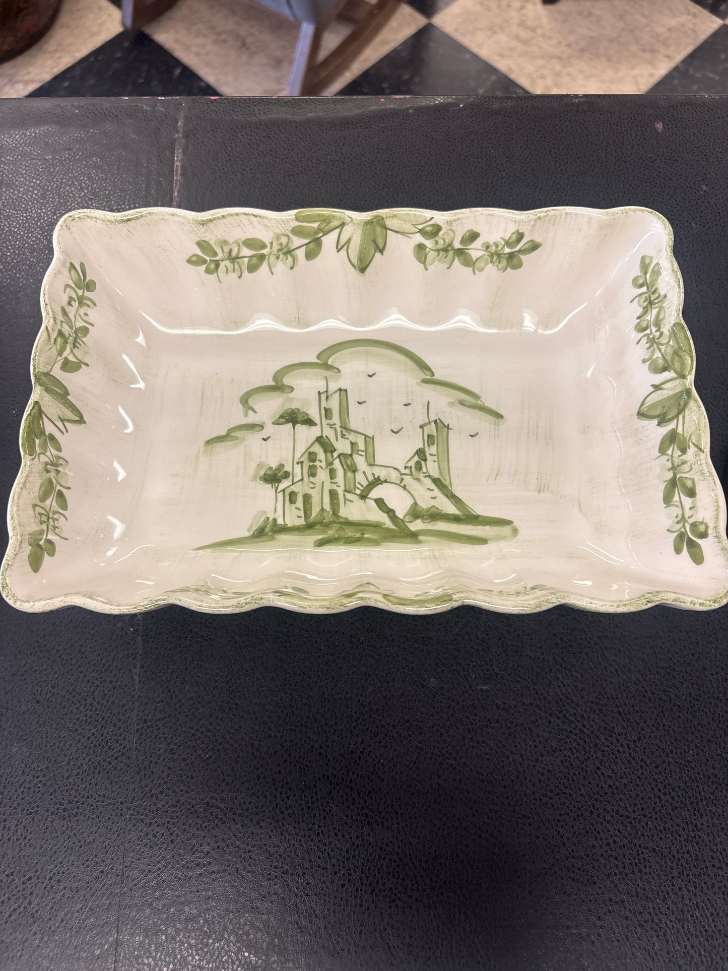 Vietri Borgo Antico 11" Rectangular Veg Bowl