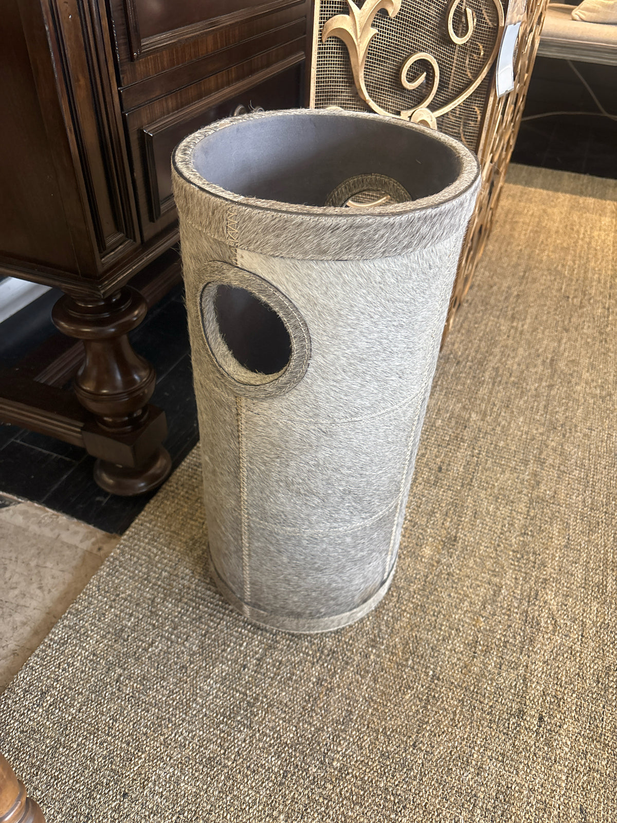 Interlude Home Daryl Natural Hide Umbrella Stand