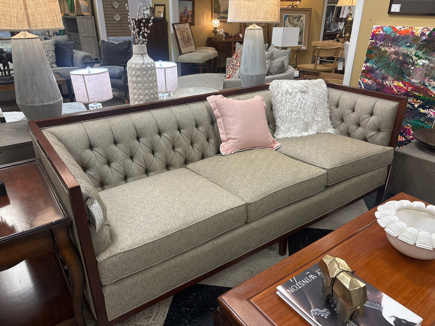 Stickley Sofa - Three Cushions Tufted Back ( 86"x35")