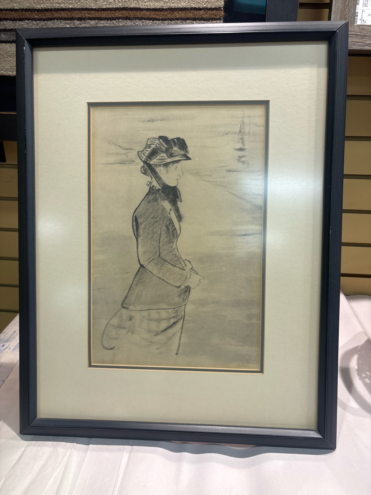 PRINT - Edgar Allan Poe "Annabelle Lee" in Black Frame 17x21