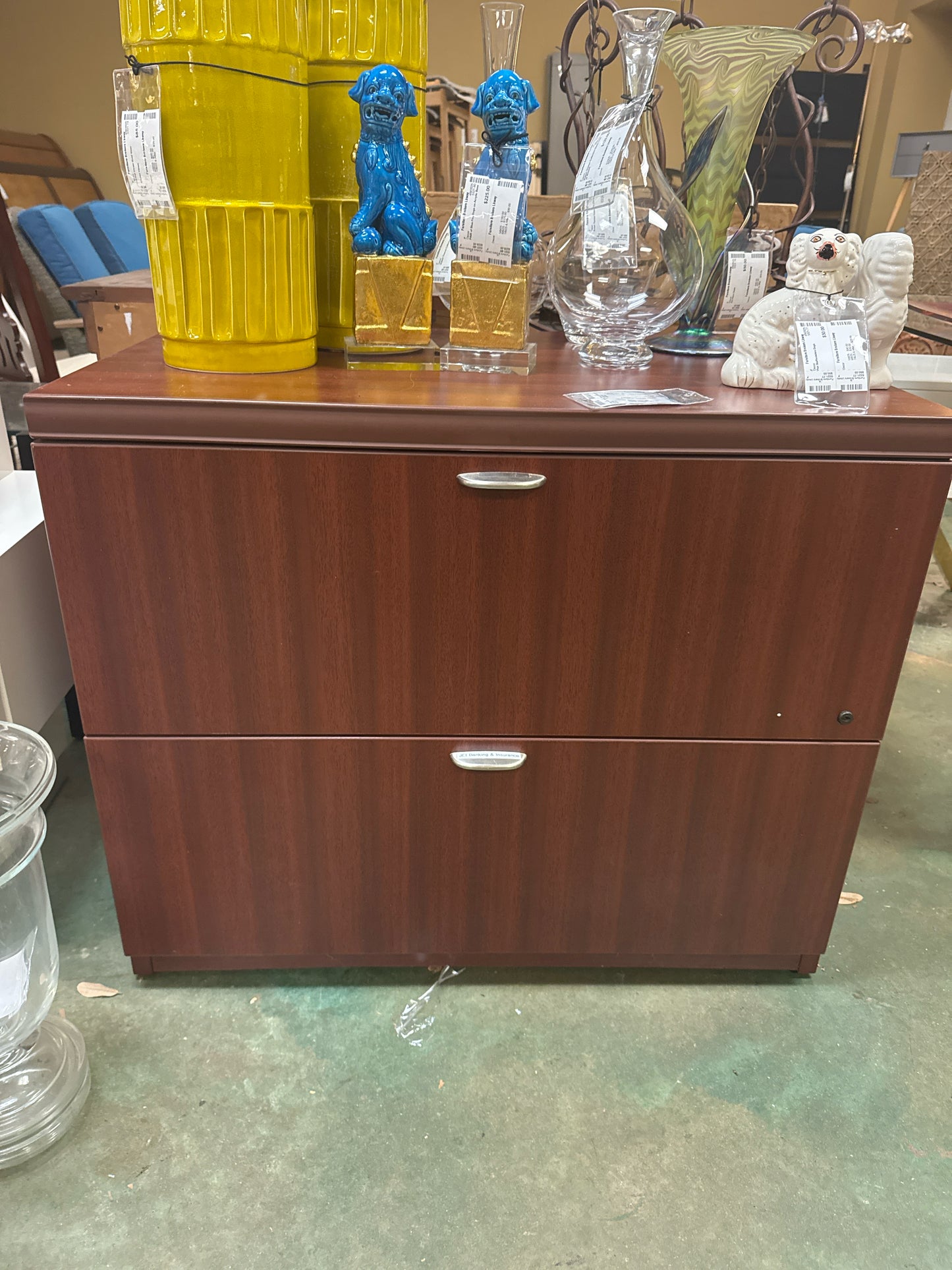Brown 2-Drawer Lateral File Cabinet