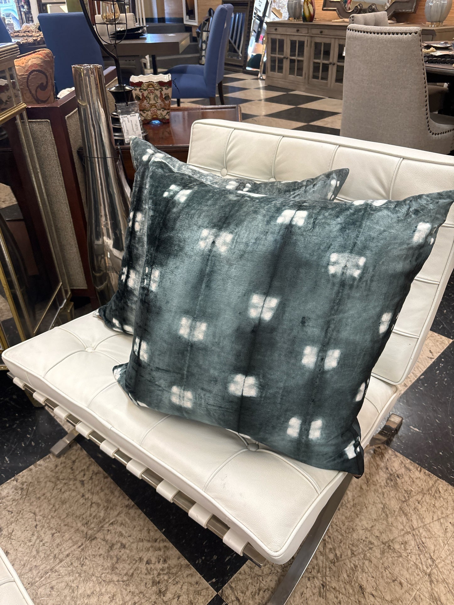 PAIR of Boheme Black & Ivory Cloud 9 Design Pillows