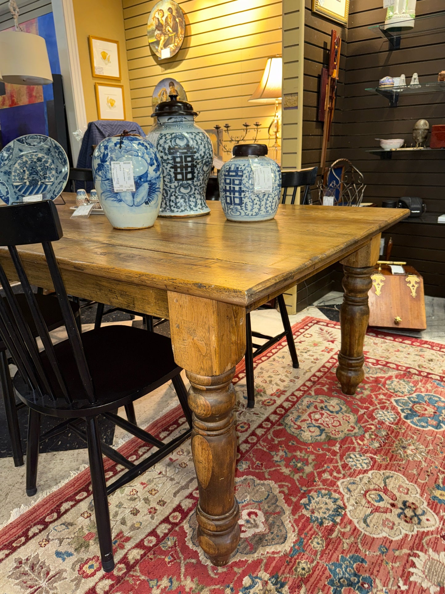 Farmhouse Wooden Dining Table (3'8" x 8')