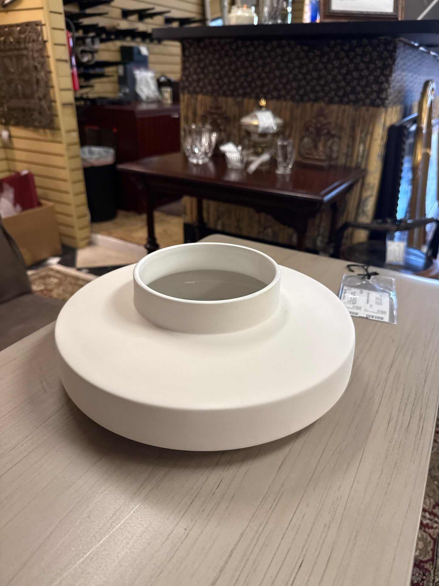 Karakter- Ceramic Matte White "Discus" Vase