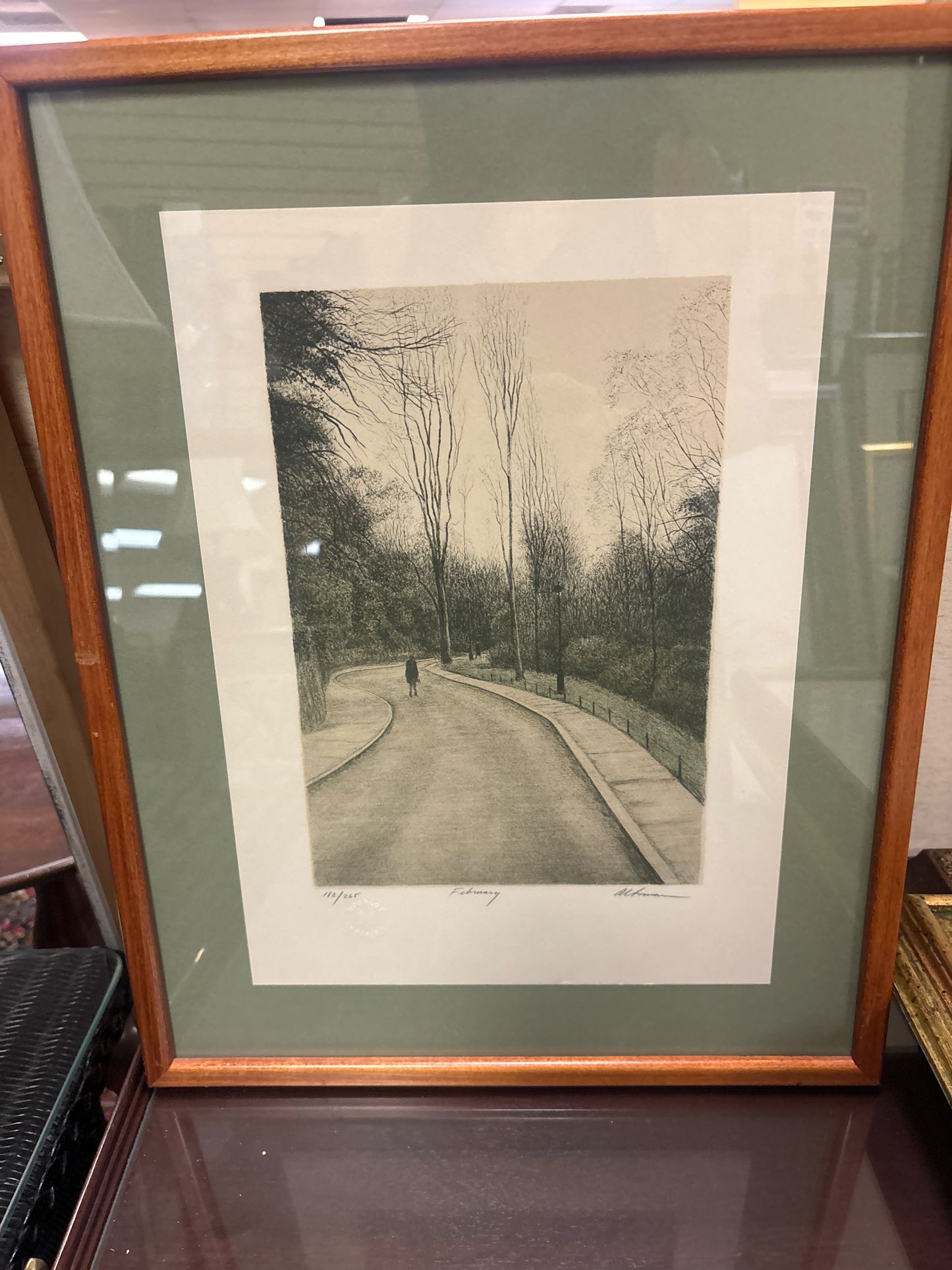 Signed & Numbered "February" Lithograph by Harold Altman