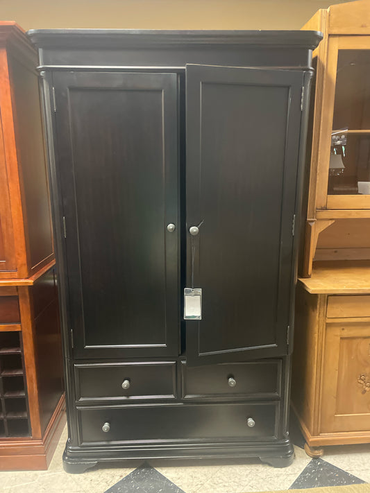 Black Armoire 2 Door, 3 Drawer (TV or Clothes)