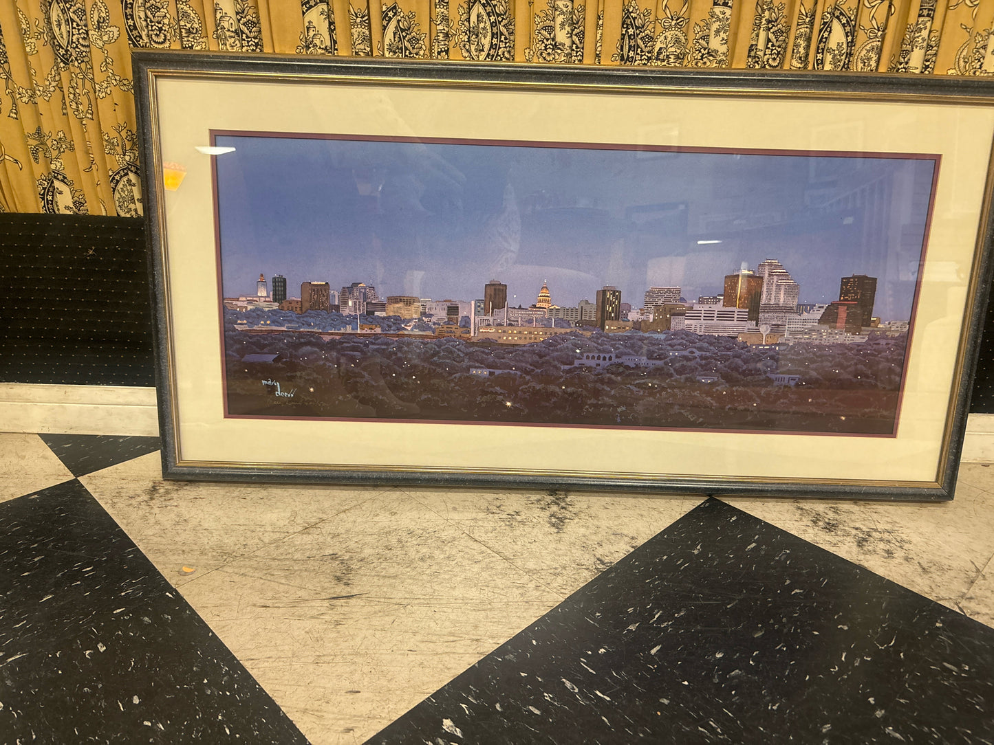 Mary Doerr Print of Austin Skyline (42x21 1/2)