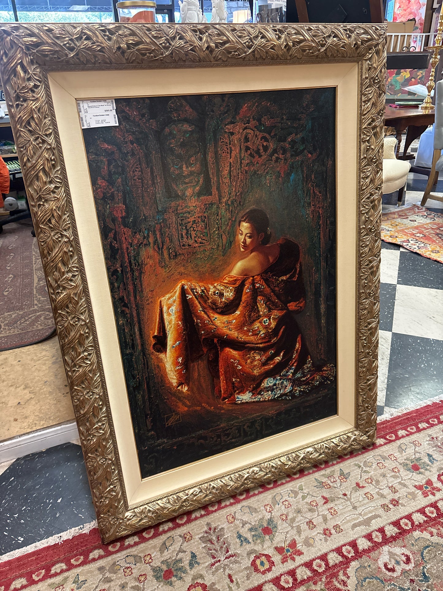 Signed Giclee of "The Mask" by George Tsui-Oil on Canvas