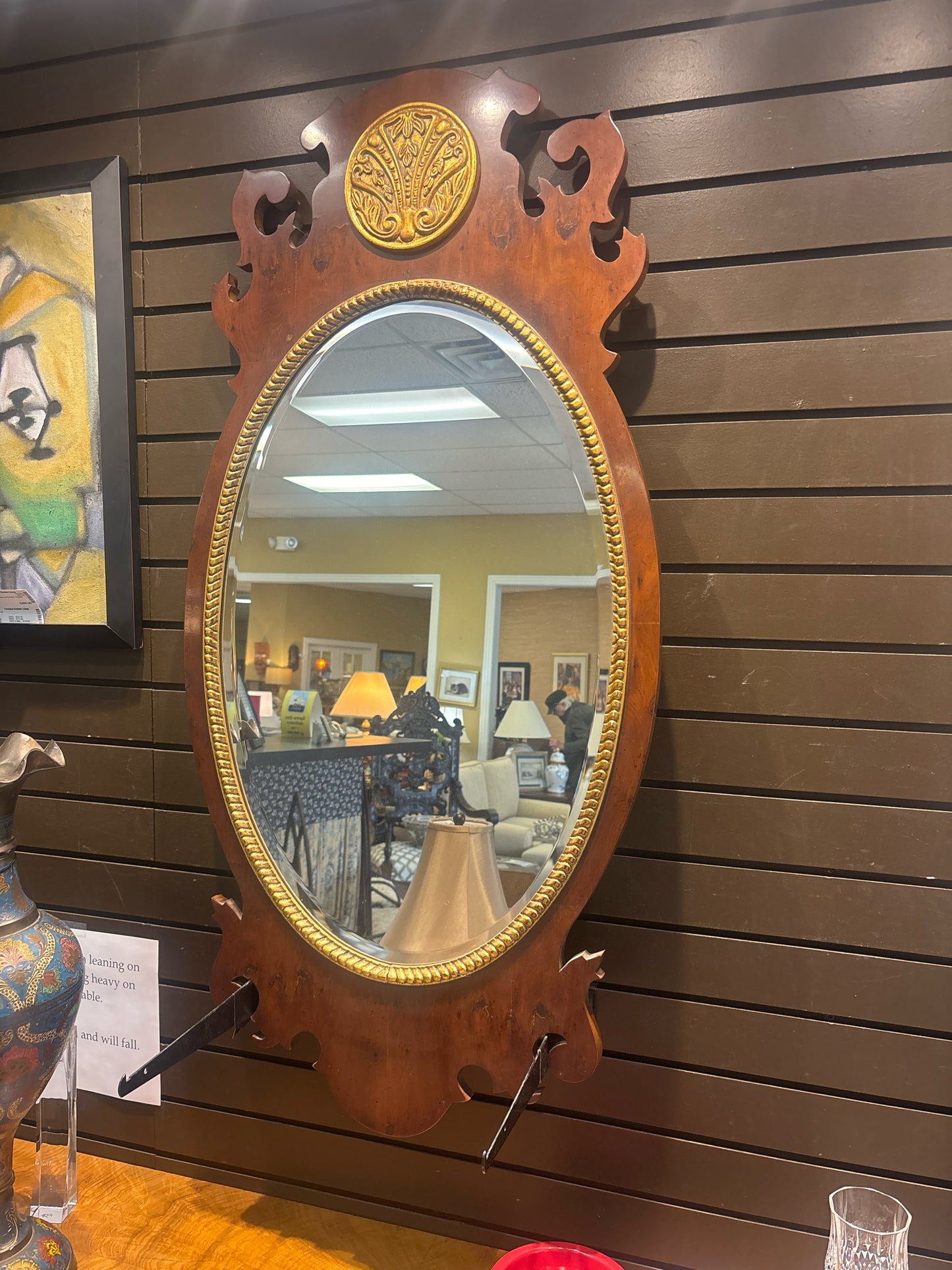 Henredon Aston Court Oval Chippendale Mirror