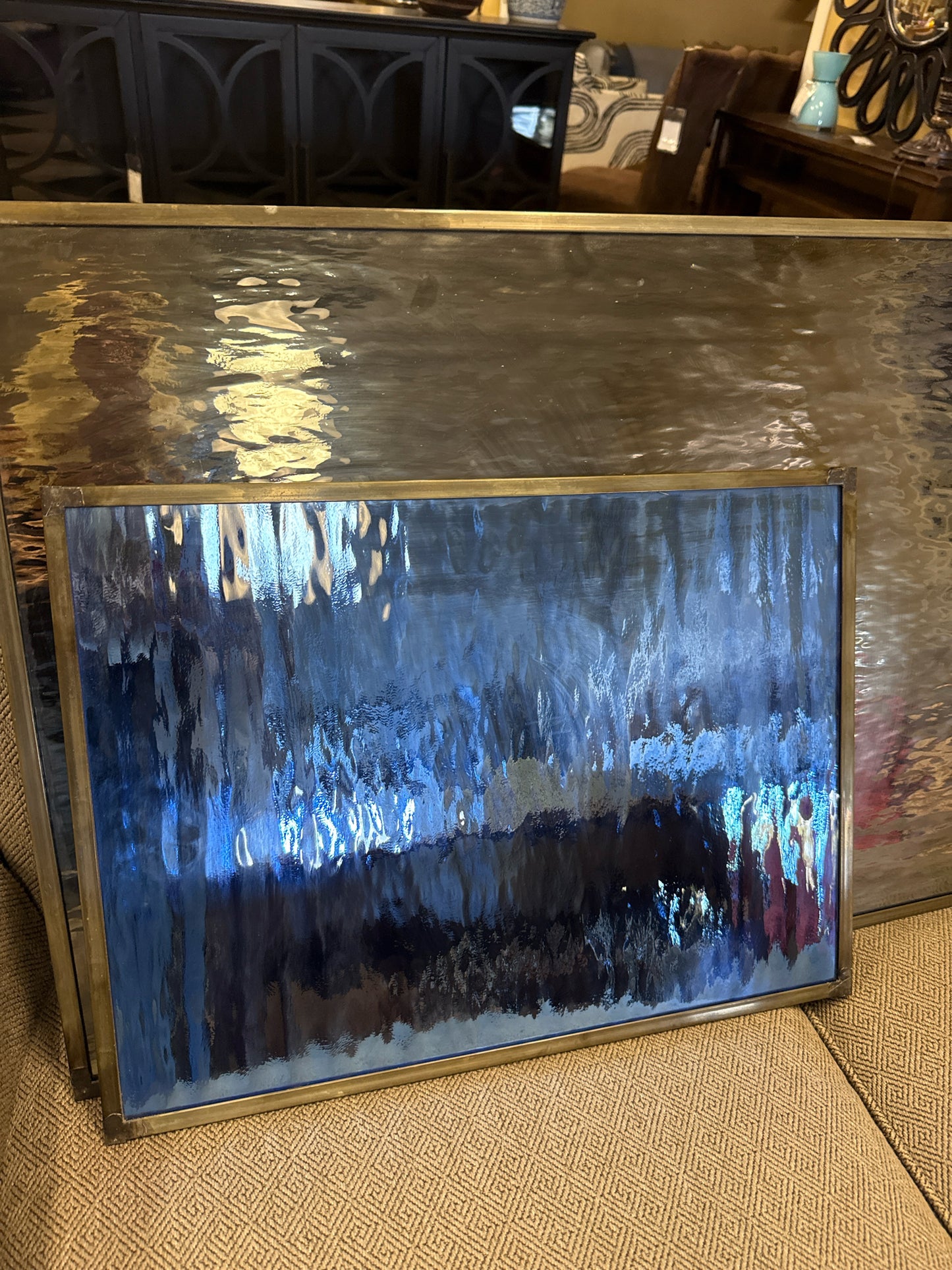 (2'x2') Blue Stained Glass Panel