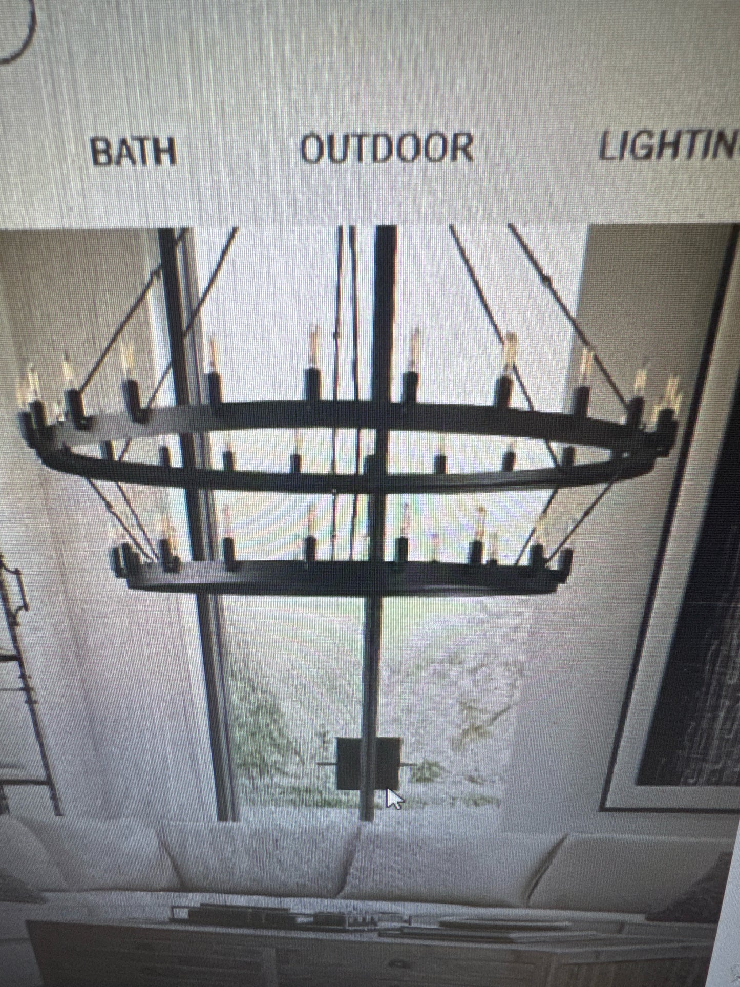 RH Vintage Double Tiered Camino Chandelier 50"