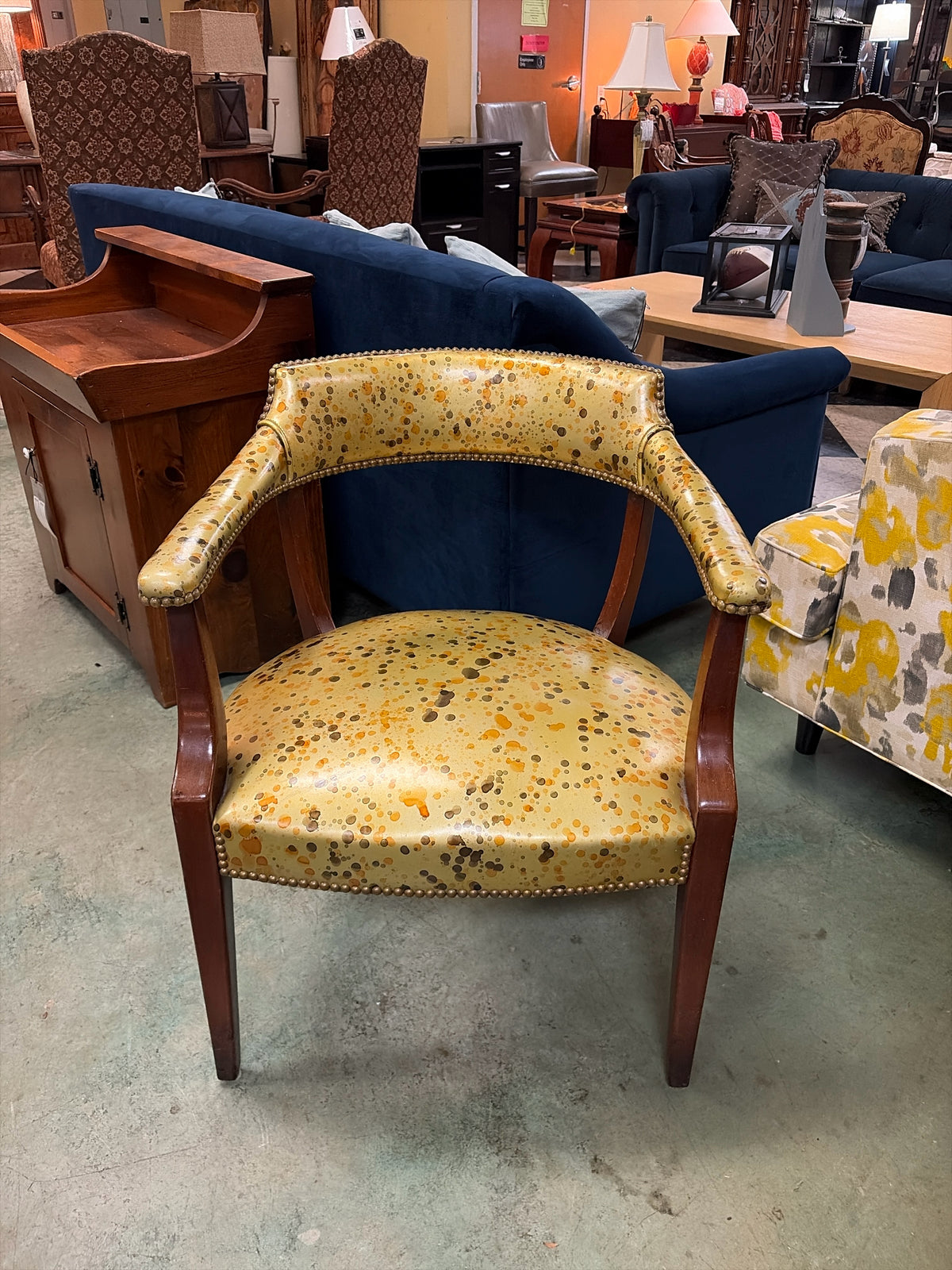 Vintage Old Hickory Leather Accent/Office Chair