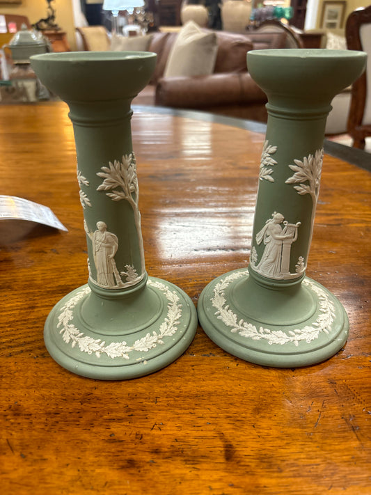 PAIR of Wedgewood Candle Holders