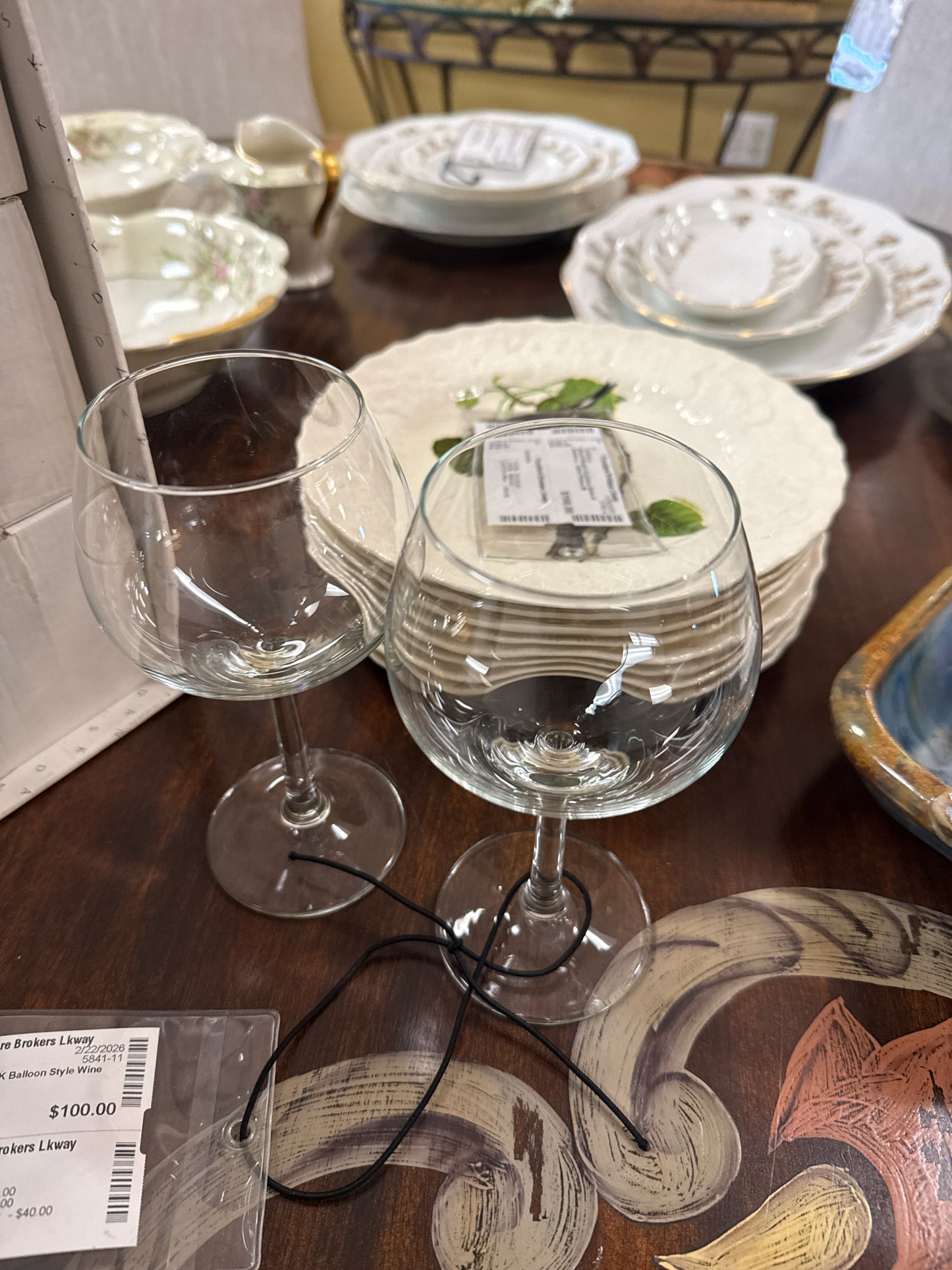 SET of 8 DANSK Balloon Style Wine Glasses