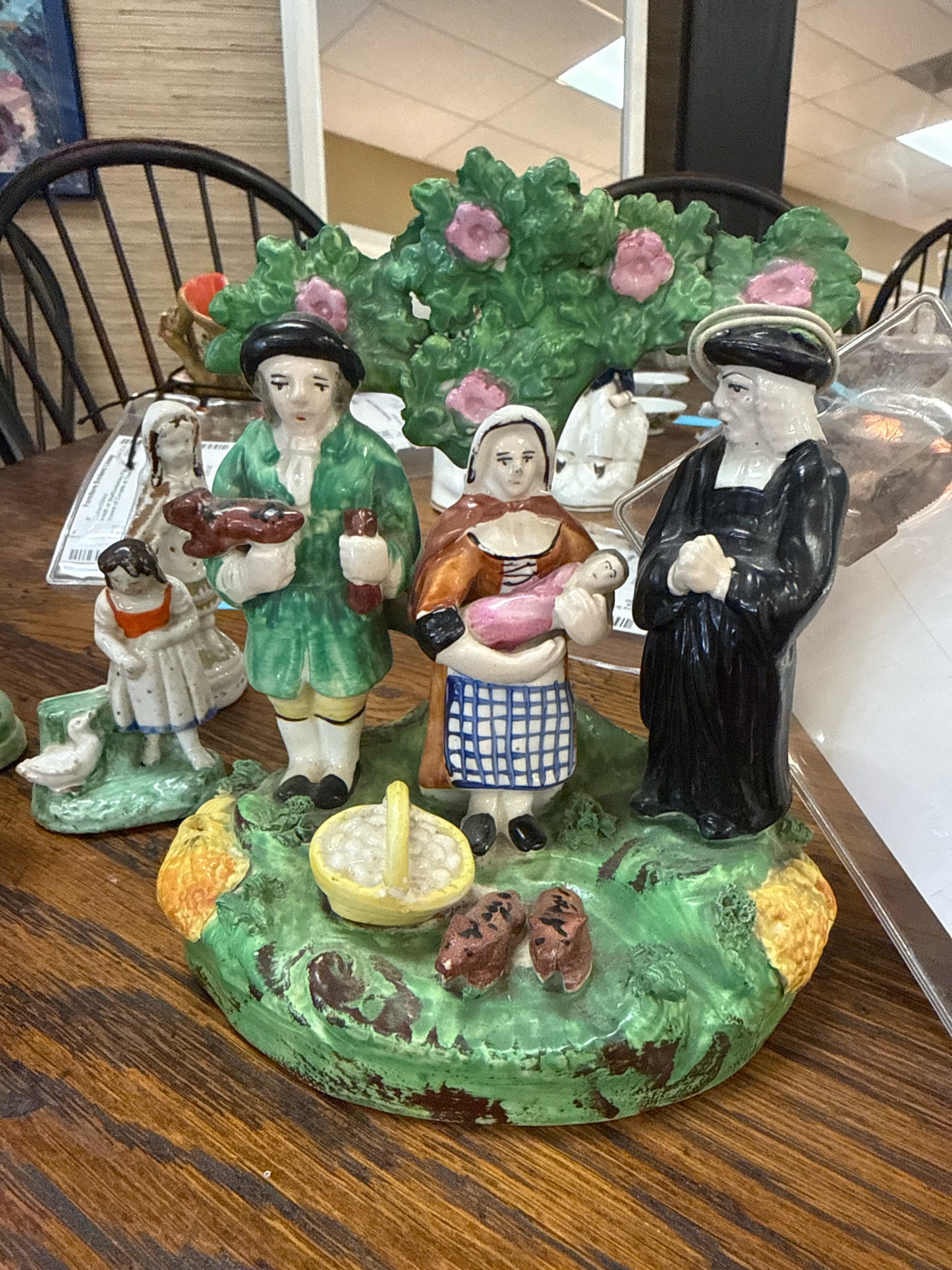 Staffordshire Figurine-Tithes w/ Pig Group