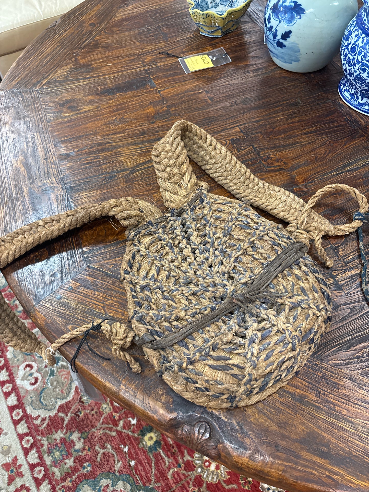 Japanese Bandori Hand-Woven Straw- Fish Basket Back Pad