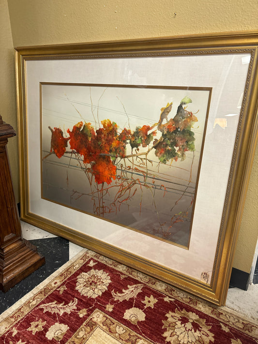 Signed Watercolor by Catherine Anderson Titled "Lady Vine" (Price 12k)