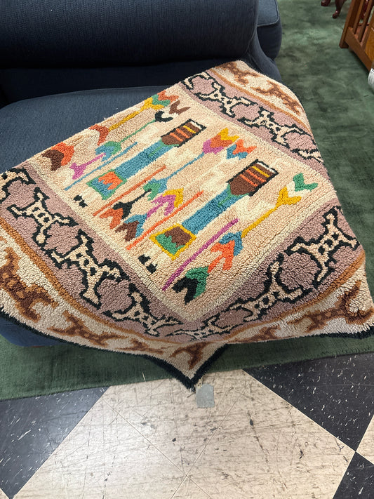 Multi Color Navajo American Indian Prayer Rug (64x42)