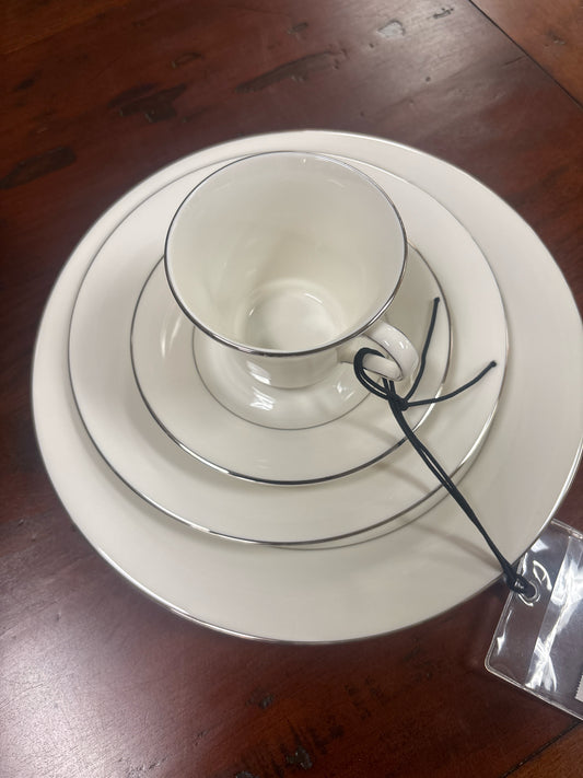 SET - Castleton China 40 Pieces White/Gold (Pieces Listed on Tag)