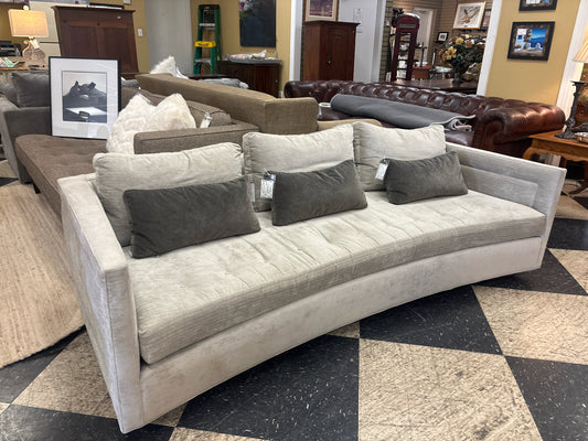 Vanguard Gray Curved Back Sofa 91x39x25