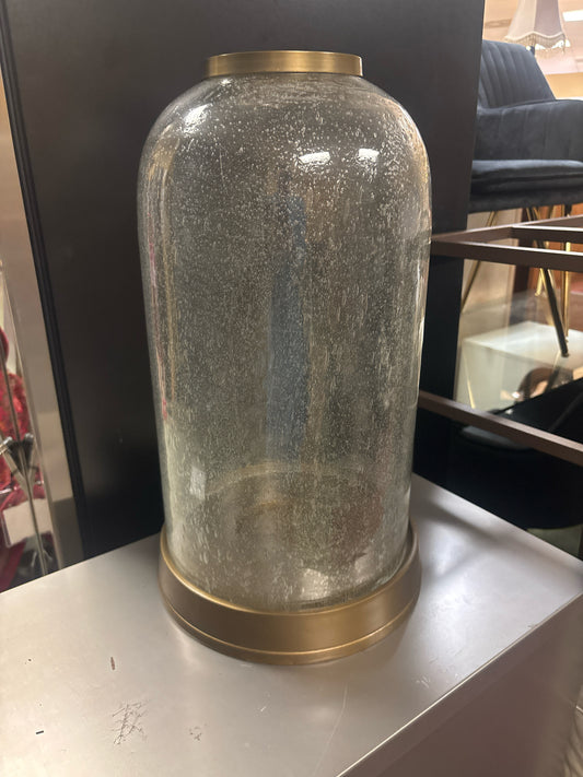 Hurricane Glass w/ Gold Base 20"