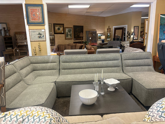 Arhaus Lt Gray Sectional Sofa (146x63)