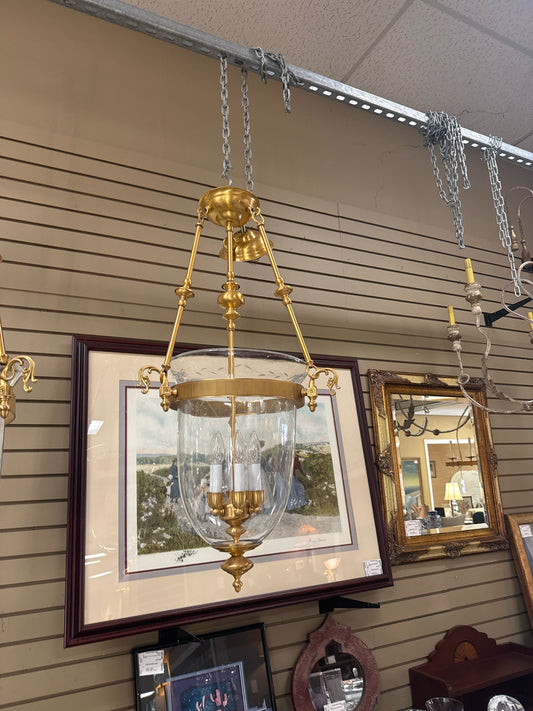 Colonial 6-Light Polished Brass Jamestown Foyer Chandelier (20wx42h)