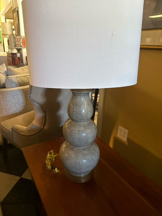 Castilian Triple Gourd Table Lamp with Shagreen Texture