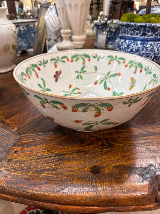 Vintage Pomegranate & Butterflies Bowl