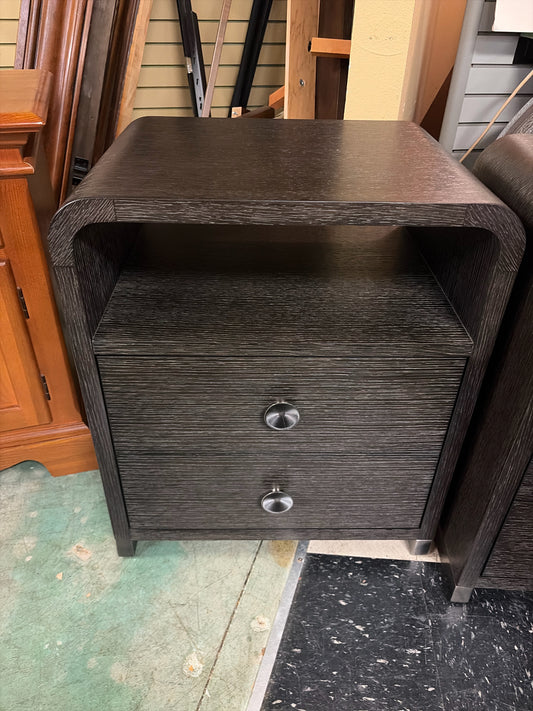 PAIR Caracole Modern Nightstands w/2 Drawers & Shelf