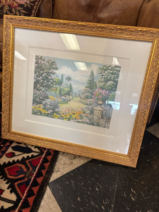 Signed & Numbered Lithograph "Spring Garden 3"(25x22)