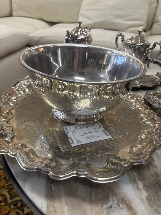 Vintage Paul Revere Rogers Silver Plated Bowl 10 in