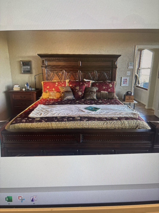 KING Wooden Bed (HB/FB/SR/Slats)